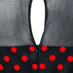 "Swing-Kleid Mit Mesheinsatz" Mittellanges Kleid Schwarz/rot Von Belsira -Angebote Weib Zauber Store 495478d