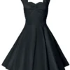 "Vintage Kleid" Mittellanges Kleid Schwarz Von Belsira -Angebote Weib Zauber Store 495494a