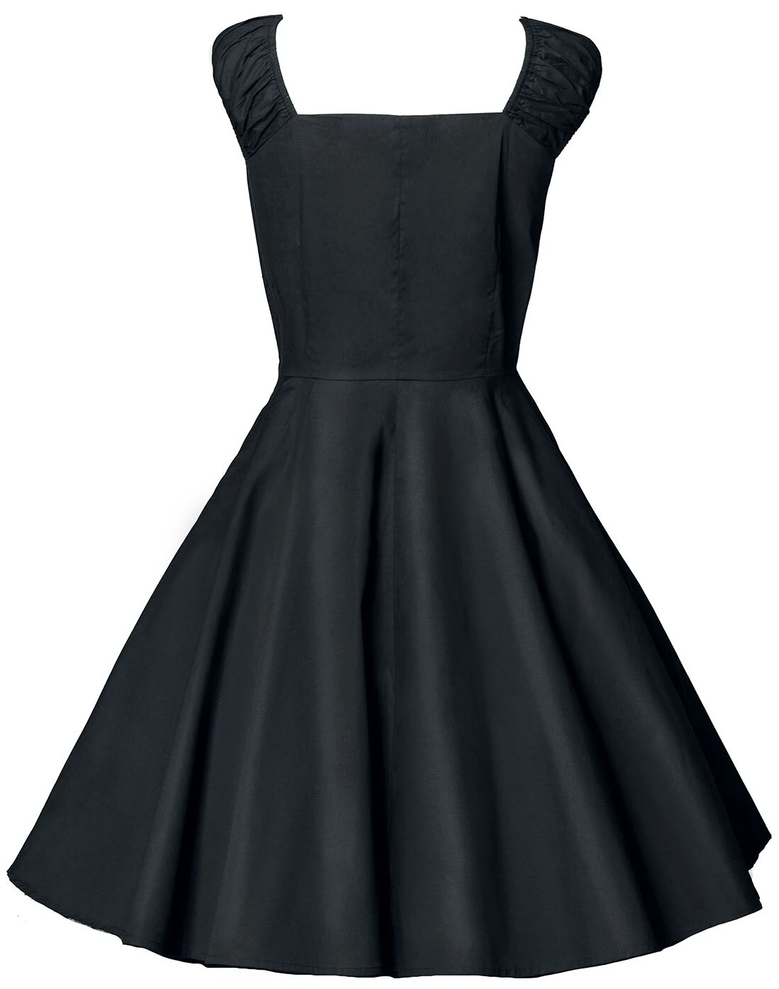 "Vintage Kleid" Mittellanges Kleid Schwarz Von Belsira 4 "Vintage Kleid" Mittellanges Kleid Schwarz Von Belsira – Bild 2