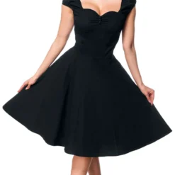 "Vintage Kleid" Mittellanges Kleid Schwarz Von Belsira 11 "Vintage Kleid" Mittellanges Kleid Schwarz Von Belsira -Angebote Weib Zauber Store 495494wa