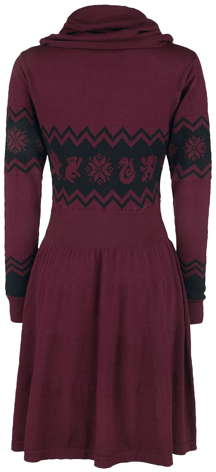 "Häuser" Mittellanges Kleid Bordeaux/schwarz Von Harry Potter 4 "Häuser" Mittellanges Kleid Bordeaux/schwarz Von Harry Potter – Bild 2