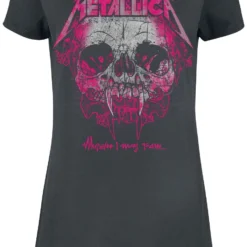 "Amplified Collection - Wherever I May Roam Pink Ink" Kurzes Kleid Charcoal Von Metallica