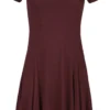 "Dunkelrotes Kleid Mit Dekorativer Schnürung" Kurzes Kleid Rot Von Black Premium By EMP -Angebote Weib Zauber Store 504416a