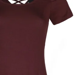 "Dunkelrotes Kleid Mit Dekorativer Schnürung" Kurzes Kleid Rot Von Black Premium By EMP -Angebote Weib Zauber Store 504416d