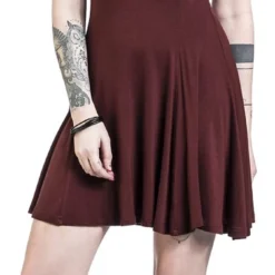 "Dunkelrotes Kleid Mit Dekorativer Schnürung" Kurzes Kleid Rot Von Black Premium By EMP -Angebote Weib Zauber Store 504416wa