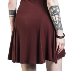 "Dunkelrotes Kleid Mit Dekorativer Schnürung" Kurzes Kleid Rot Von Black Premium By EMP -Angebote Weib Zauber Store 504416wb