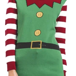 "Christmas Elf" Mittellanges Kleid Multicolor Von Ugly Christmas Sweater -Angebote Weib Zauber Store 506688wa