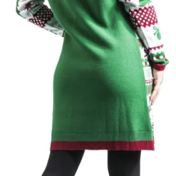 "Elfie Stick" Mittellanges Kleid Multicolor Von Ugly Christmas Sweater -Angebote Weib Zauber Store 506715wb