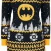 "Na Na Na" Mittellanges Kleid Schwarz/grau/gelb Von Batman -Angebote Weib Zauber Store 508130a