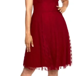 "Melody Lace Occasion Dress" Mittellanges Kleid Rot Von Voodoo Vixen