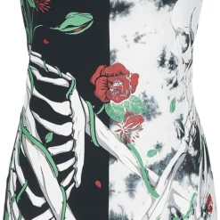 "Garden Skull Dress" Kurzes Kleid Multicolor Von Vixxsin