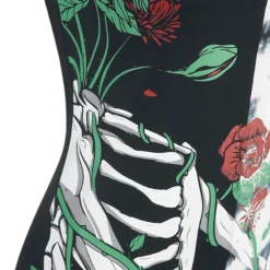 "Garden Skull Dress" Kurzes Kleid Multicolor Von Vixxsin -Angebote Weib Zauber Store 509736d