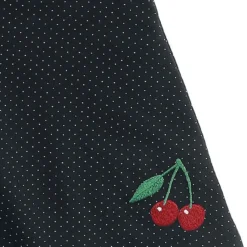 "Dotties Cherry Dress" Kleid Schwarz/weiß Von Pussy Deluxe -Angebote Weib Zauber Store 510685d