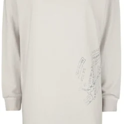 "Rock Rebel X Route 66 - Weißes Sweatkleid Mit Dezentem Print" Kurzes Kleid Weiß Von Rock Rebel By EMP