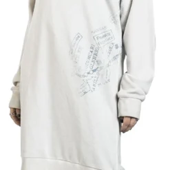 "Rock Rebel X Route 66 - Weißes Sweatkleid Mit Dezentem Print" Kurzes Kleid Weiß Von Rock Rebel By EMP -Angebote Weib Zauber Store 510966wa