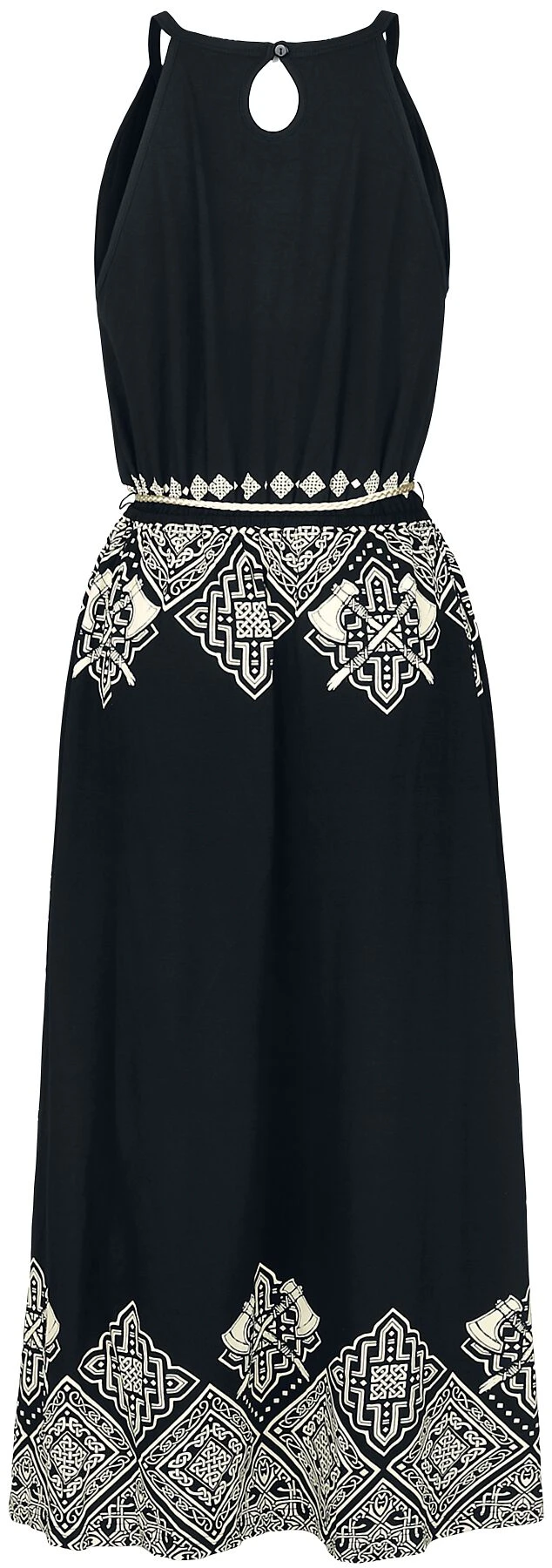 "Langes Kleid Mit Keltischen Ornamenten" Langes Kleid Schwarz Von Black Premium By EMP 4 "Langes Kleid Mit Keltischen Ornamenten" Langes Kleid Schwarz Von Black Premium By EMP – Bild 2