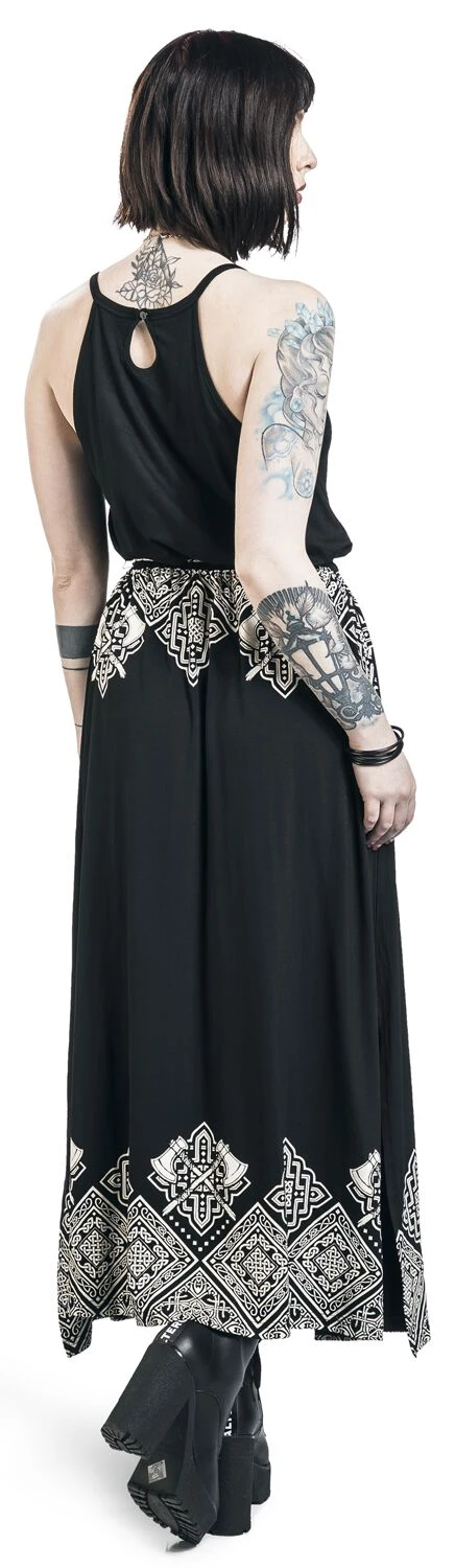 "Langes Kleid Mit Keltischen Ornamenten" Langes Kleid Schwarz Von Black Premium By EMP 7 "Langes Kleid Mit Keltischen Ornamenten" Langes Kleid Schwarz Von Black Premium By EMP – Bild 5