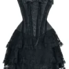 "Kurzes Korsagen Kleid Mit Spitze" Kurzes Kleid Schwarz Von Gothicana By EMP -Angebote Weib Zauber Store 511763a