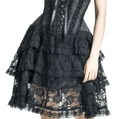 "Kurzes Korsagen Kleid Mit Spitze" Kurzes Kleid Schwarz Von Gothicana By EMP -Angebote Weib Zauber Store 511763wa