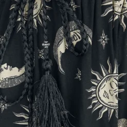 "Maxikleid Mit Sonne, Mond Und Sternen" Langes Kleid Schwarz Von Gothicana By EMP -Angebote Weib Zauber Store 511765d