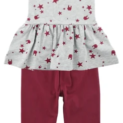 "Kids Kleid Mit Leggings" Kleid Grau/rot Von EMP Stage Collection
