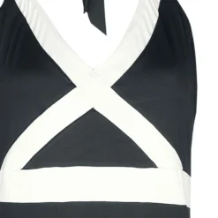 "Criss Cross Beachdress" Langes Kleid Schwarz/weiß Von Pussy Deluxe -Angebote Weib Zauber Store 512891d