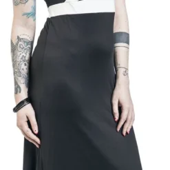 "Criss Cross Beachdress" Langes Kleid Schwarz/weiß Von Pussy Deluxe -Angebote Weib Zauber Store 512891wa