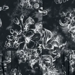 "Kasumi Mid Dress" Mittellanges Kleid Schwarz/weiß Von Hell Bunny -Angebote Weib Zauber Store 515943d