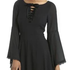 "Jett Mini Dress" Kurzes Kleid Schwarz Von Hell Bunny