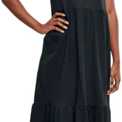 "Ladies Long Valance Summer Dress" Langes Kleid Schwarz Von Urban Classics -Angebote Weib Zauber Store 517268wa