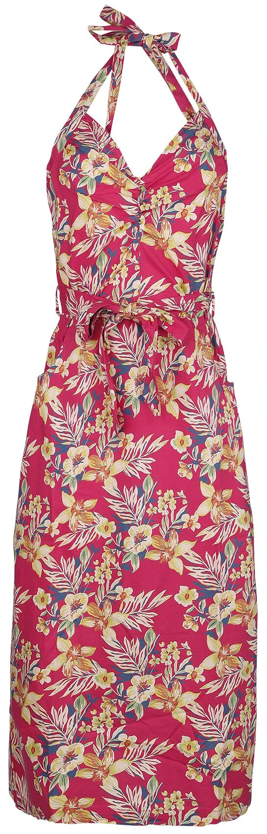 "Hawaii" Mittellanges Kleid Multicolor Von Queen Kerosin 3 "Hawaii" Mittellanges Kleid Multicolor Von Queen Kerosin