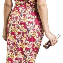 "Hawaii" Mittellanges Kleid Multicolor Von Queen Kerosin 11 "Hawaii" Mittellanges Kleid Multicolor Von Queen Kerosin -Angebote Weib Zauber Store 519489wb