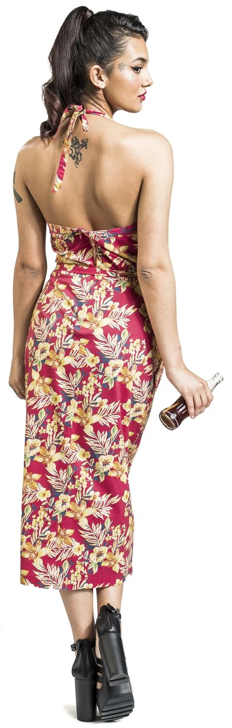 "Hawaii" Mittellanges Kleid Multicolor Von Queen Kerosin 7 "Hawaii" Mittellanges Kleid Multicolor Von Queen Kerosin – Bild 5