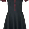 "Layer-Look Kleid Mit Karierter Bluse" Kurzes Kleid Rot/schwarz Von Rock Rebel By EMP -Angebote Weib Zauber Store 519823a