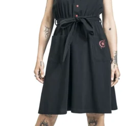 "Kleid Mit Kompass Rose Und Sternen" Mittellanges Kleid Schwarz Von RED By EMP -Angebote Weib Zauber Store 519830wa
