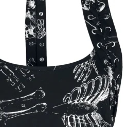 "Anatomy Bone Dress" Kurzes Kleid Schwarz/weiß Von Vixxsin -Angebote Weib Zauber Store 519873d