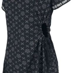 "Phat Kandi X Black Blood By Gothicana T-Shirt Kleid" Kurzes Kleid Schwarz Von Black Blood By Gothicana -Angebote Weib Zauber Store 520659c