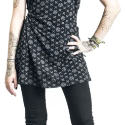 "Phat Kandi X Black Blood By Gothicana T-Shirt Kleid" Kurzes Kleid Schwarz Von Black Blood By Gothicana -Angebote Weib Zauber Store 520659wa