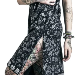 "Phat Kandi X Black Blood By Gothicana T-Shirt Kleid" Mittellanges Kleid Schwarz Von Black Blood By Gothicana -Angebote Weib Zauber Store 520663wa