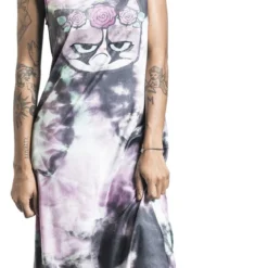 "Flower" Langes Kleid Multicolor Von Grumpy Cat -Angebote Weib Zauber Store 521122wa
