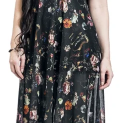 "Night Garden Print Midi Dress" Mittellanges Kleid Multicolor Von Jawbreaker -Angebote Weib Zauber Store 521146wa