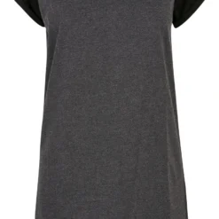 "Ladies Contrast Raglan Tee Dress" Kurzes Kleid Schwarz/grau Von Urban Classics