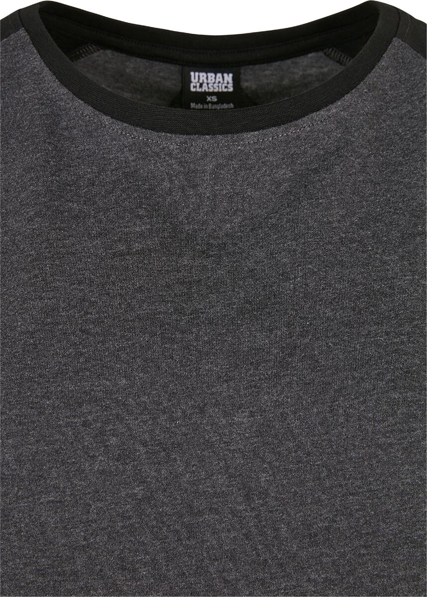 "Ladies Contrast Raglan Tee Dress" Kurzes Kleid Schwarz/grau Von Urban Classics 5 "Ladies Contrast Raglan Tee Dress" Kurzes Kleid Schwarz/grau Von Urban Classics – Bild 3