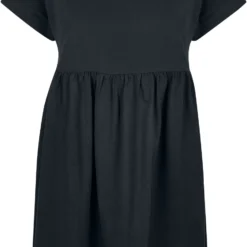 "Ladies Organic Empire Valance Tee Dress" Kurzes Kleid Schwarz Von Urban Classics