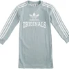 "Longsleeve Logo Dress" Kleid Blau Von Adidas -Angebote Weib Zauber Store 522959a
