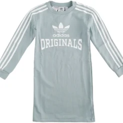 "Longsleeve Logo Dress" Kleid Blau Von Adidas