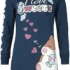 "Coroham - I Love Sweets" Mittellanges Kleid Dunkelblau Von Amufun 2 "Coroham - I Love Sweets" Mittellanges Kleid Dunkelblau Von Amufun -Angebote Weib Zauber Store 524352a