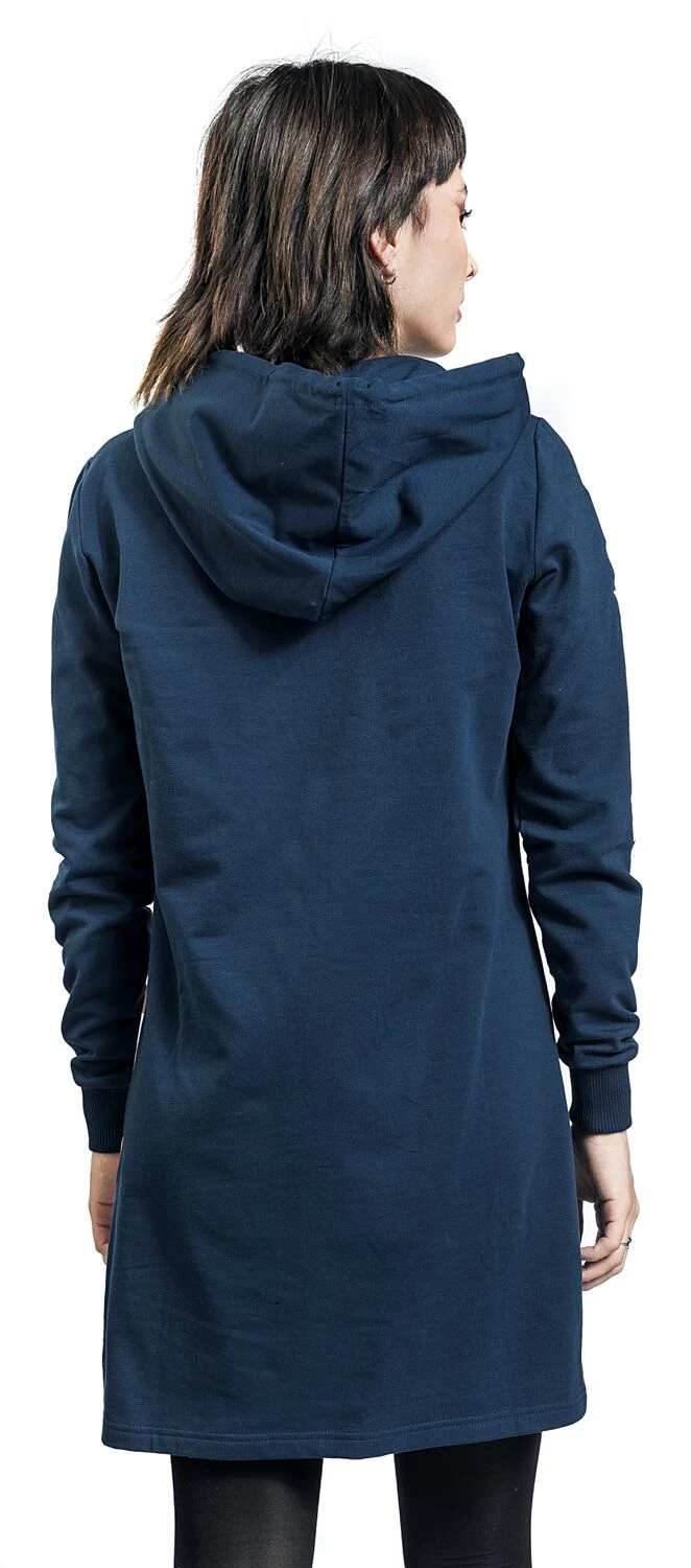 "Coroham - I Love Sweets" Mittellanges Kleid Dunkelblau Von Amufun 7 "Coroham - I Love Sweets" Mittellanges Kleid Dunkelblau Von Amufun – Bild 5