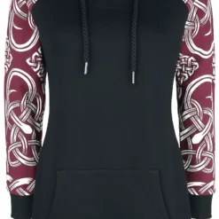 "Kapuzenkleid Mit Keltischen Ornamenten" Kurzes Kleid Schwarz Von Black Premium By EMP