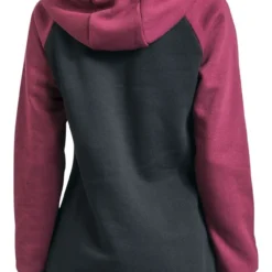 "Raglan- Kapuzenkleid" Kurzes Kleid Schwarz/dunkelrot Von RED By EMP -Angebote Weib Zauber Store 526037wb